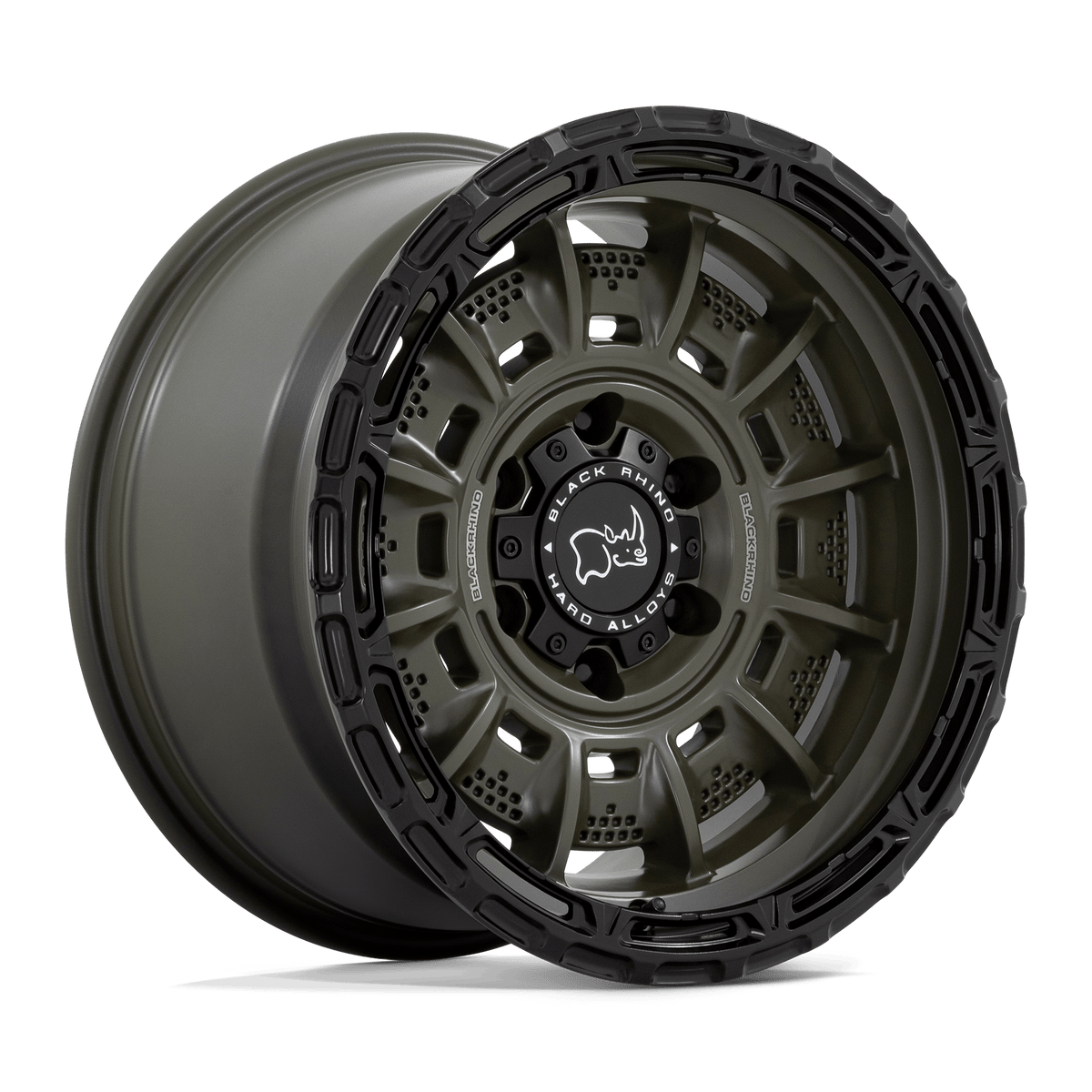 BLACK RHINO LEGION 20X10 -18 8X180 OLIVE DRAB GREEN WITH BLACK LIP