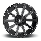 Fuel Contra D615 22x12 -44 8x165.1(8x6.5) Gloss Black and Milled