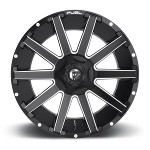 Fuel Contra D616 22x12 -44 8x180 Matte Black and Milled - Tires and Engine Performance