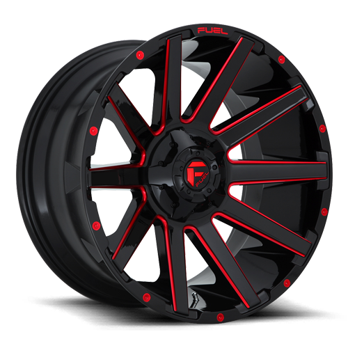 Fuel Contra D643 22x12 -44 8x165.1(8x6.5) Candy Red - Tires and Engine Performance