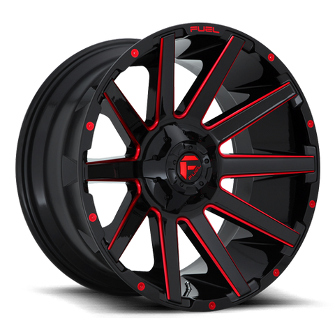 Fuel Contra D643 22x12 -44 8x165.1(8x6.5) Candy Red