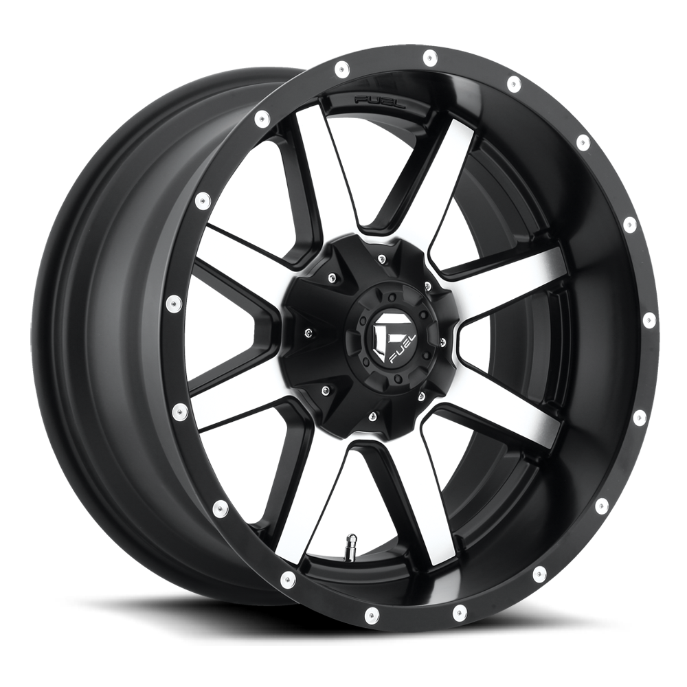 Fuel Maverick D537 20x10 -18 8x180 Black and Machined - Tires and Engine Performance