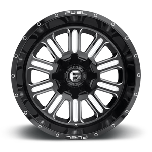 HARDLINE 20x10 5x114.30/5x127.00 GLOSS BLACK MILLED (-18 mm) - Tires and Engine Performance