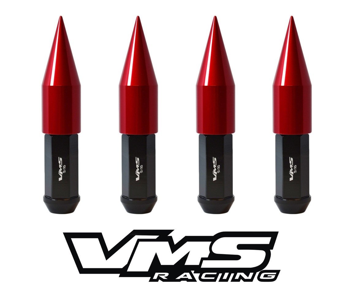 TRUE SPIKE Lug Nut Cap Aluminum -Spike 2 25mm Width 73mm Height Tip (4pc Set) LGC025 - Tires and Engine Performance