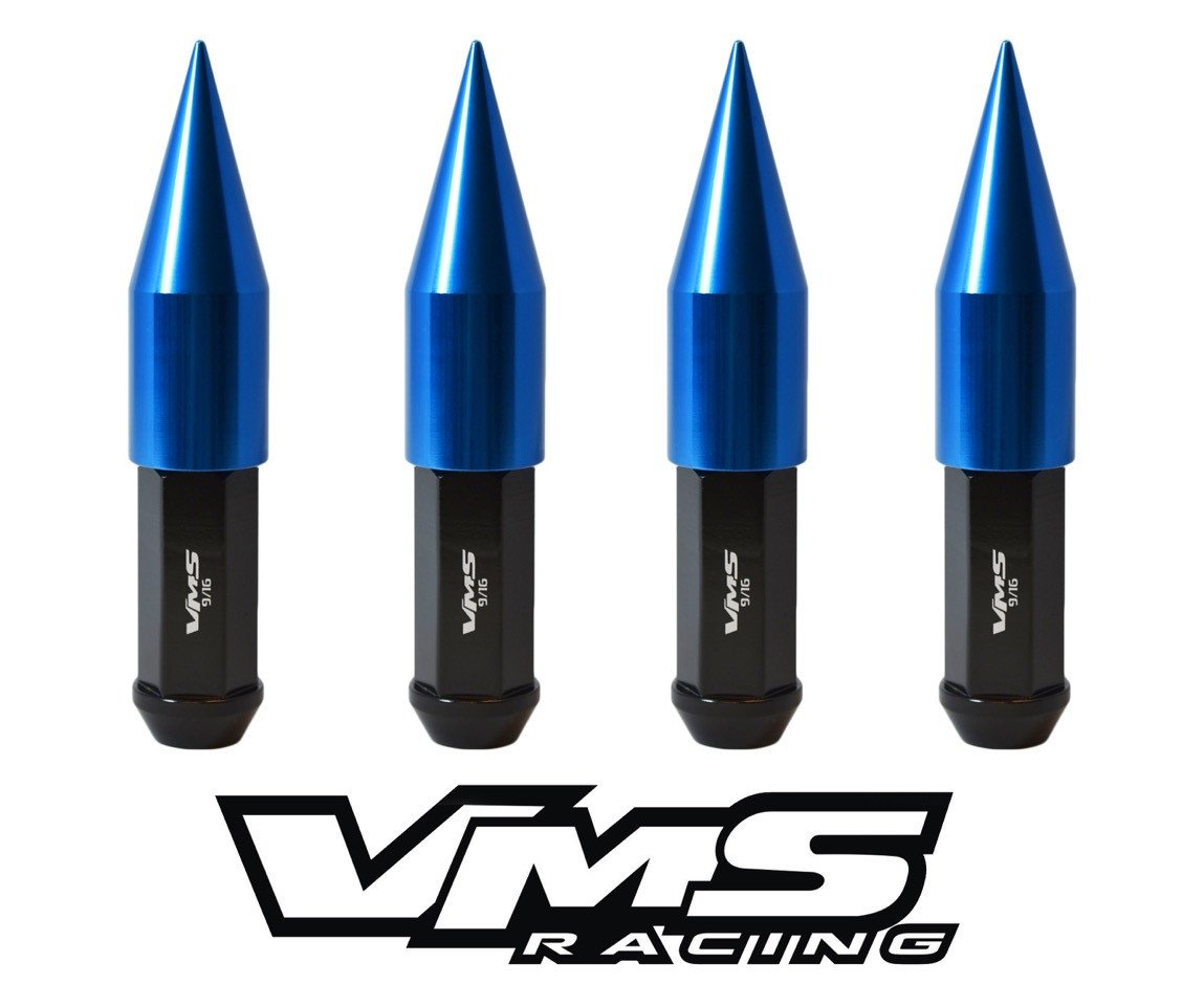 TRUE SPIKE Lug Nut Cap Aluminum -Spike 2 25mm Width 73mm Height Tip (4pc Set) LGC025 - Tires and Engine Performance