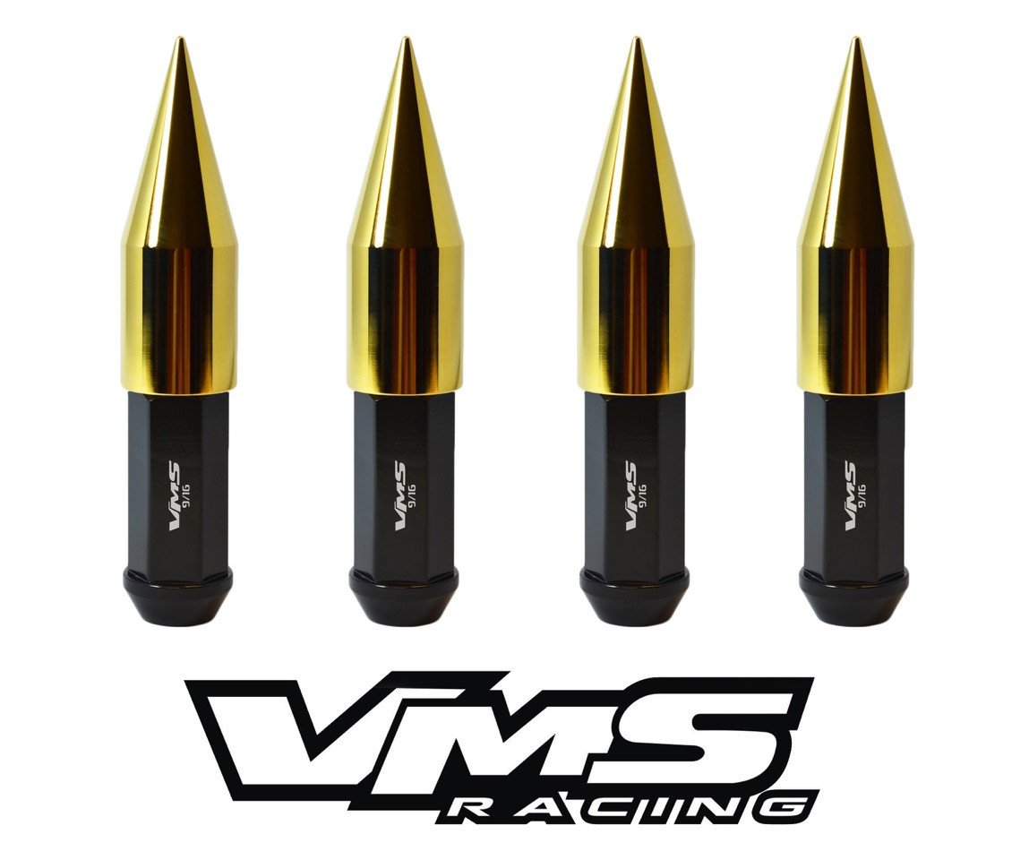 TRUE SPIKE Lug Nut Cap Aluminum -Spike 2 25mm Width 73mm Height Tip (4pc Set) LGC025 - Tires and Engine Performance