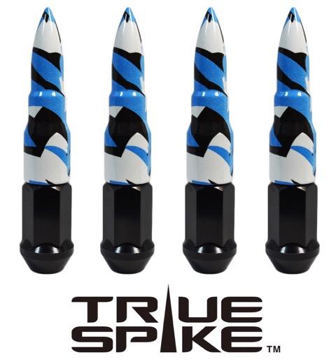 TRUE SPIKE Lug Nut Cap Aluminum -73mm Length 20mm Width Bullet (4pc Set) LGC031 - Tires and Engine Performance