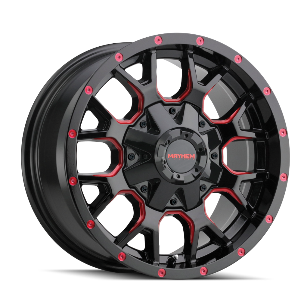 Mayhem 8015 Warrior 20x10 -25 6x135/6x139.7(6x5.5) Prism Red - Tires and Engine Performance