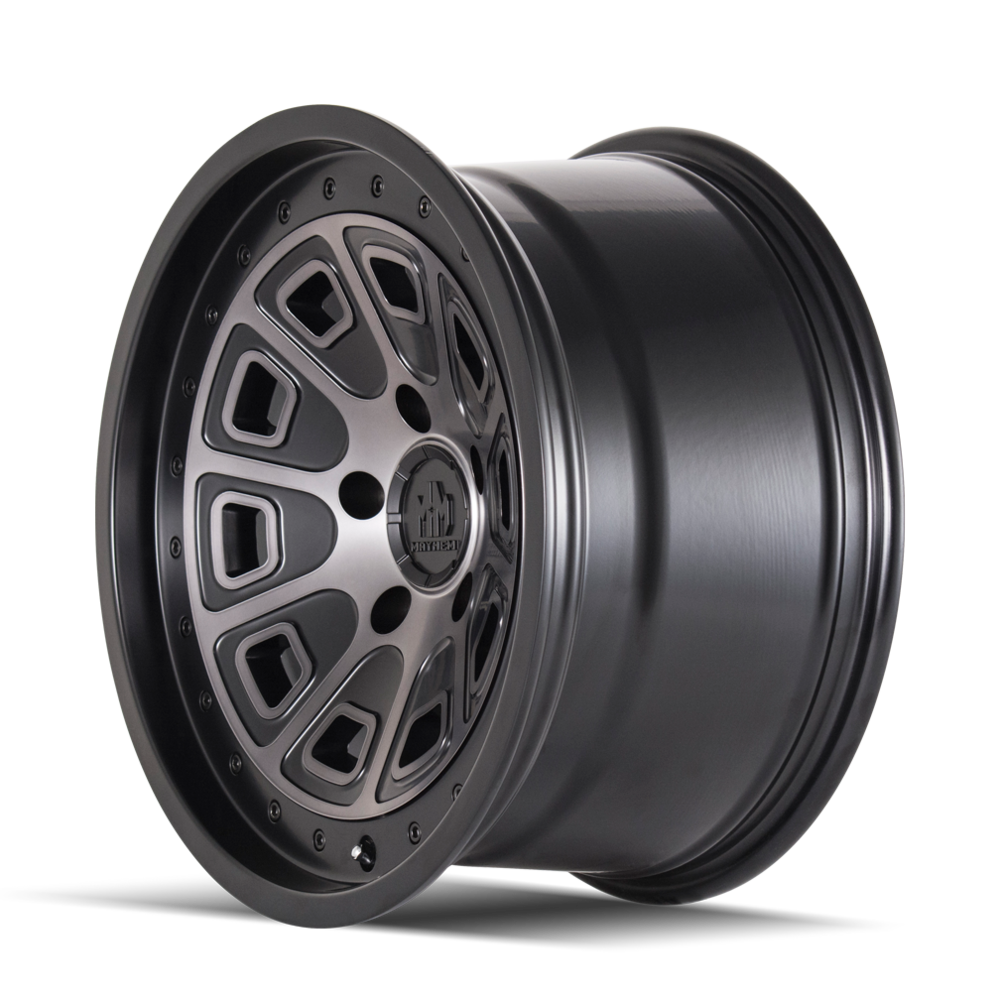 Mayhem 8301 Flat Iron 17x9 -6 6x139.7(6x5.5) Black and Dark - Tires and Engine Performance