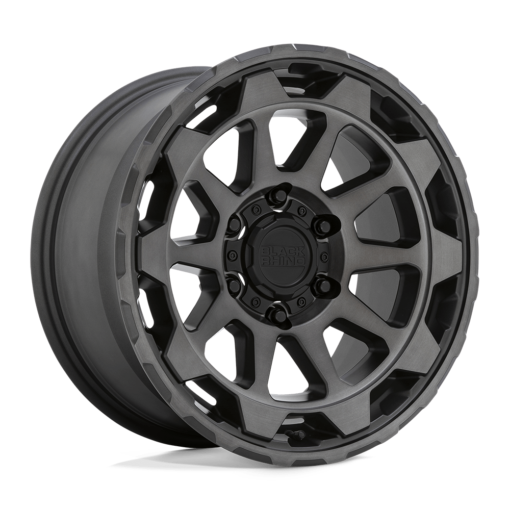 BLACK RHINO ROTOR 17X8.5 -18 5X127 MATTE GUNMETAL WITH BRUSHED TINTED FACE