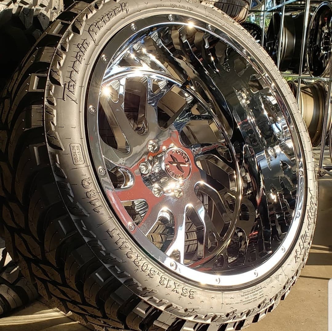 Xtreme Force XF-8 24x14 -76 6x139.7 (6x5.5) Chrome - Tires and Engine Performance