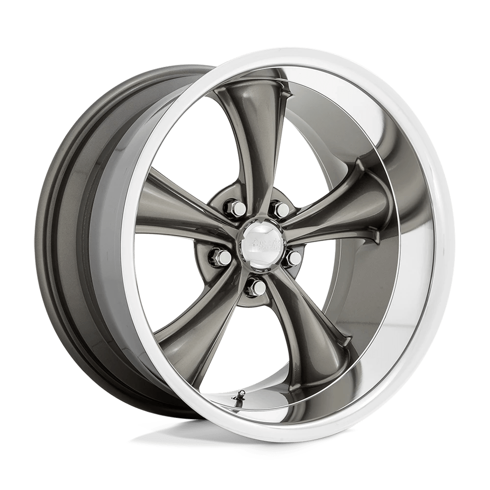 American Racing Vintage VN338 BOSS TT 18X9.5 -4 5X120.65/5X4.75 Graphite With Diamond Cut Lip