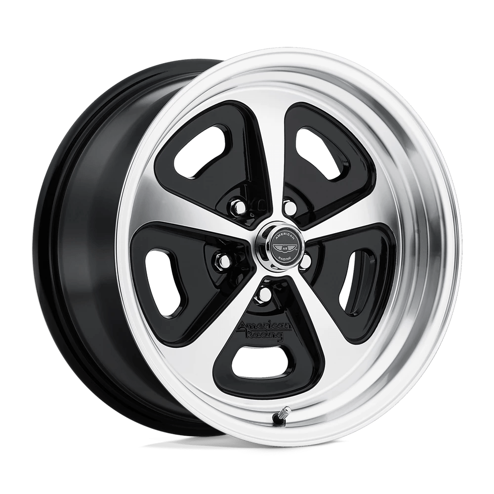 American Racing Vintage VN501 500 MONO CAST 17X7 0 5X120.65/5X4.75 Gloss Black Machined