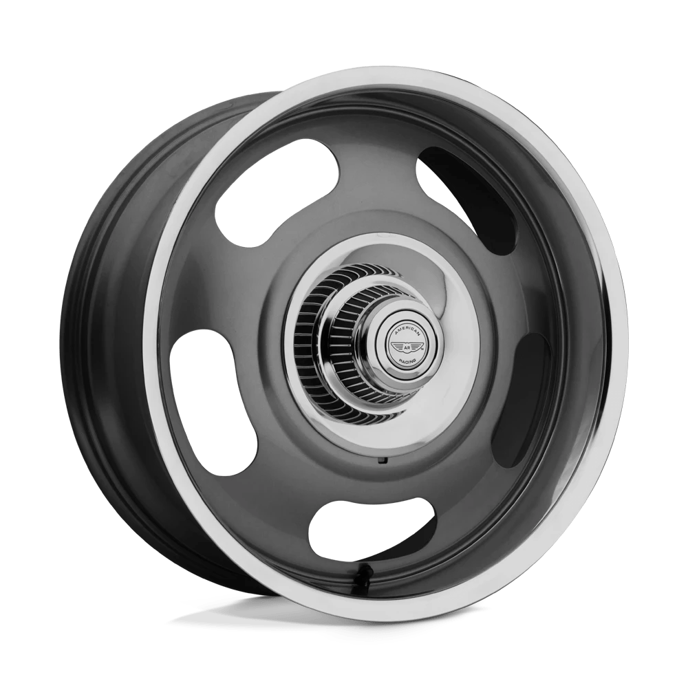 American Racing Vintage VN506 17X7 0 5X120.65/5X127/5X4.75/5.0 Mag Gray Center Polished Lip