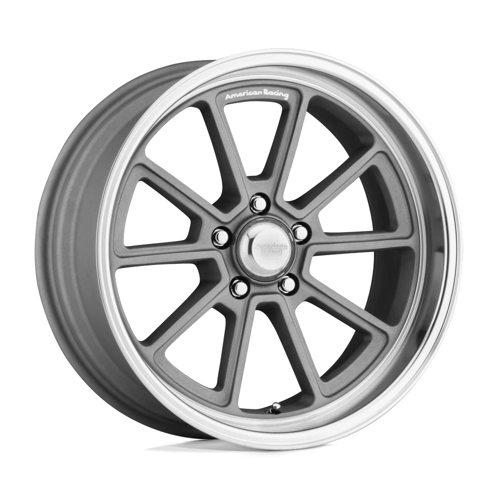 American Racing Vintage VN510 DRAFT 18X10 12 5X114.3/5X4.5 Vintage Silver Diamond Cut Lip