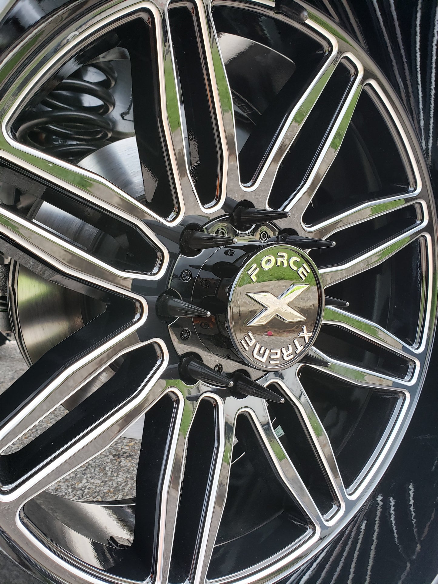 Xtreme Force XF-5 24x14 -76 6x139.7 (6x5.5) Black and Milled - Tires and Engine Performance
