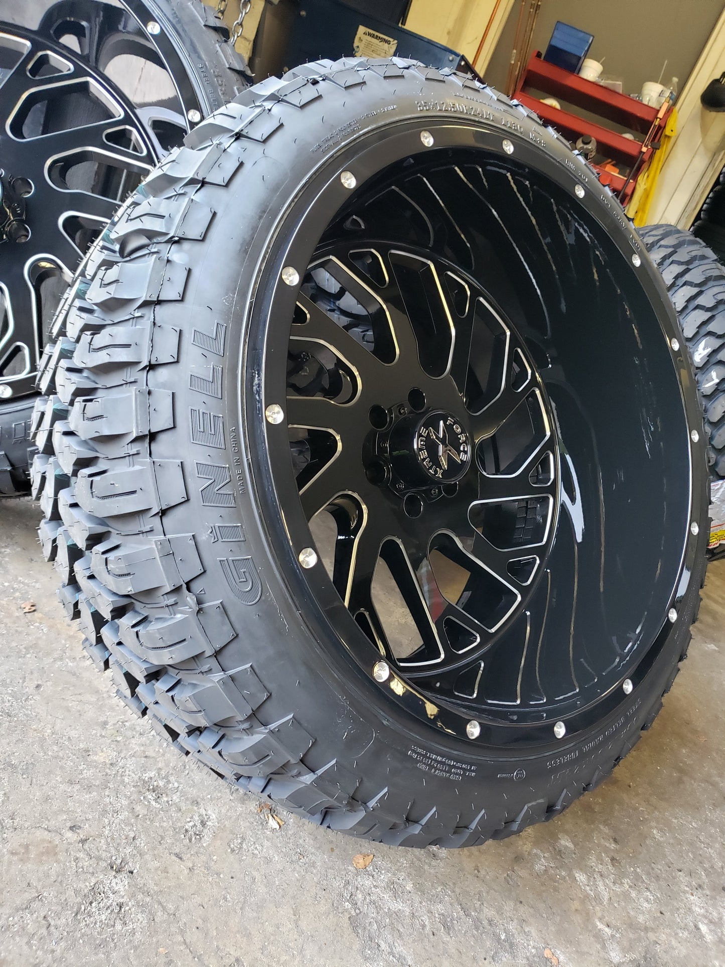 Xtreme Force XF-8 24x14 -76 6x135 Black and Milled - Tires and Engine Performance