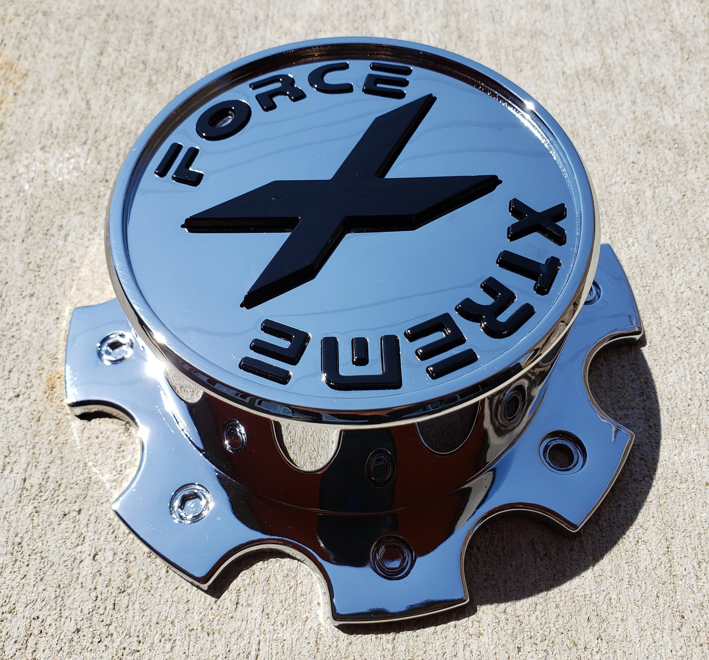 Xtreme Force Center Cap Chrome 22x10, 22x12, 24x14, 26x14 8x165.1(8x6.5) - Tires and Engine Performance