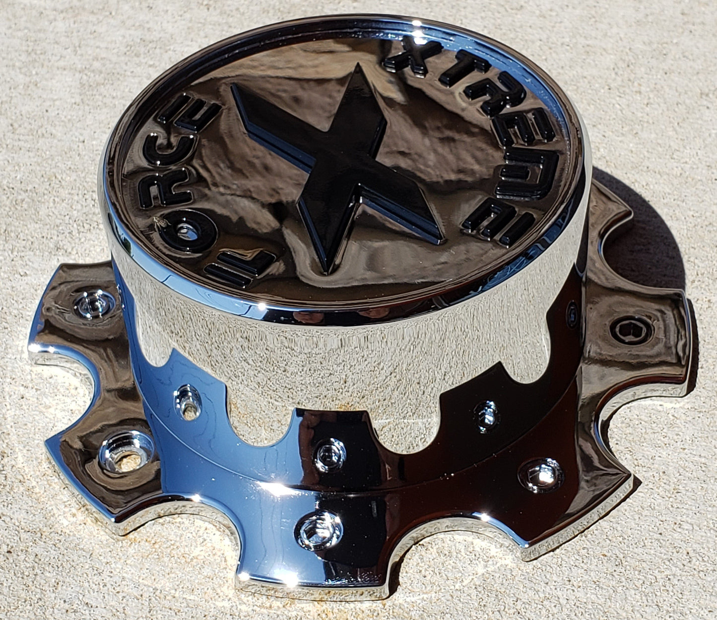 Xtreme Force Center Cap Chrome 22x10, 22x12, 24x14, 26x14 8x165.1(8x6.5) - Tires and Engine Performance