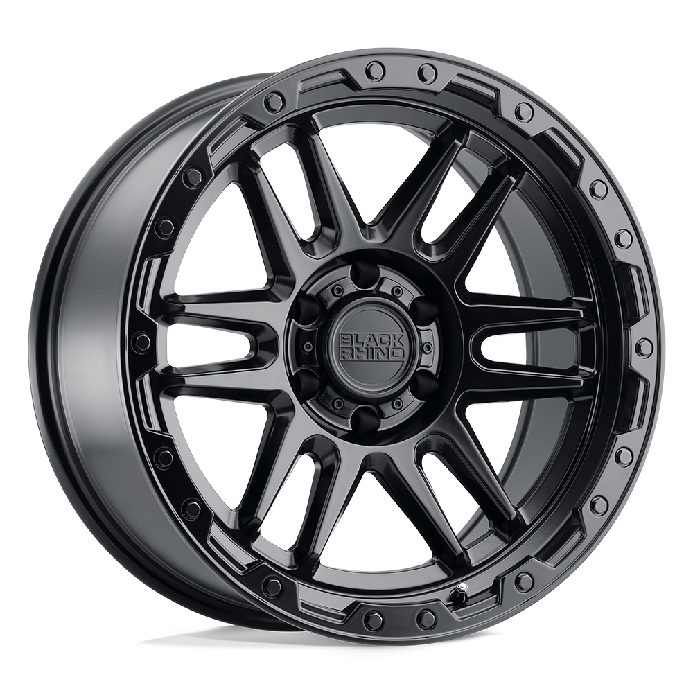 BLACK RHINO APACHE 17X8.5 0 6X139.7 MATTE BLACK W/ BLACK BOLTS