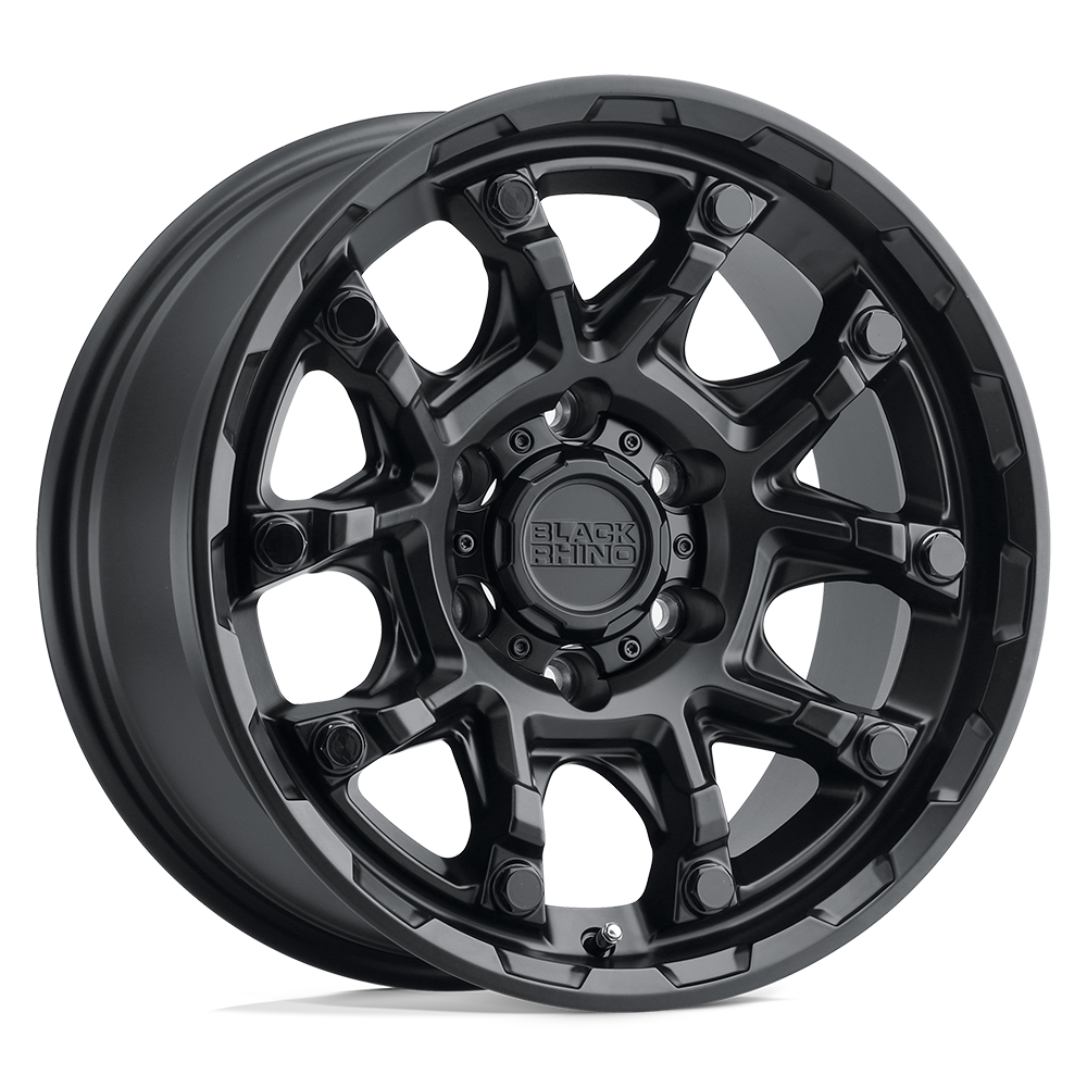 BLACK RHINO ARK 17X8.5 -18 6X139.7 MATTE BLACK W/ GLOSS BLACK BOLTS