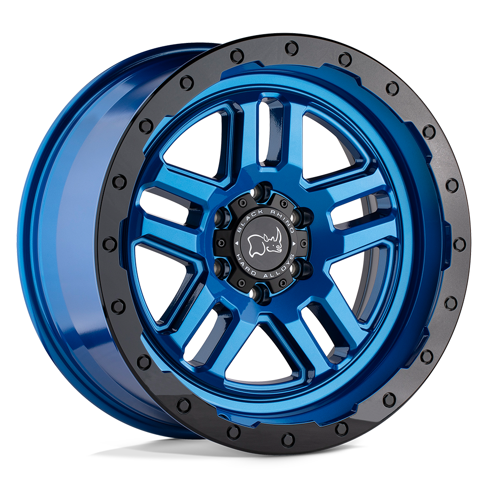 Black Rhino BARSTOW 20X9.5 12 6X135/6X135 DEARBORN BLUE W/ BLACK RING