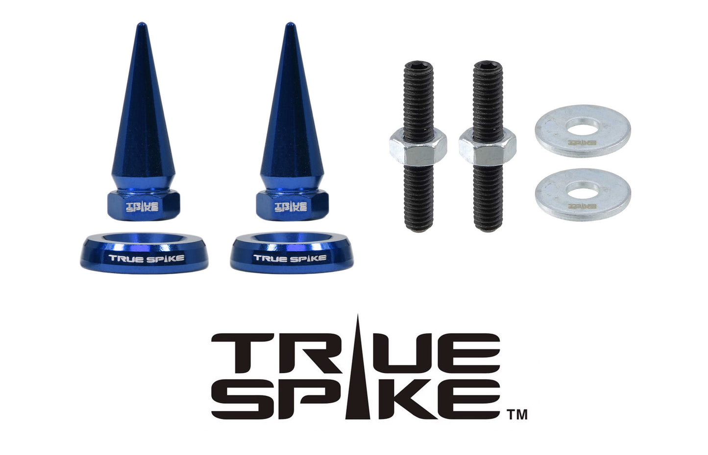 TRUE SPIKE License Plate Washer & Bullet Hardware Kit (4pc Set) LPH005/LPH006 - Tires and Engine Performance