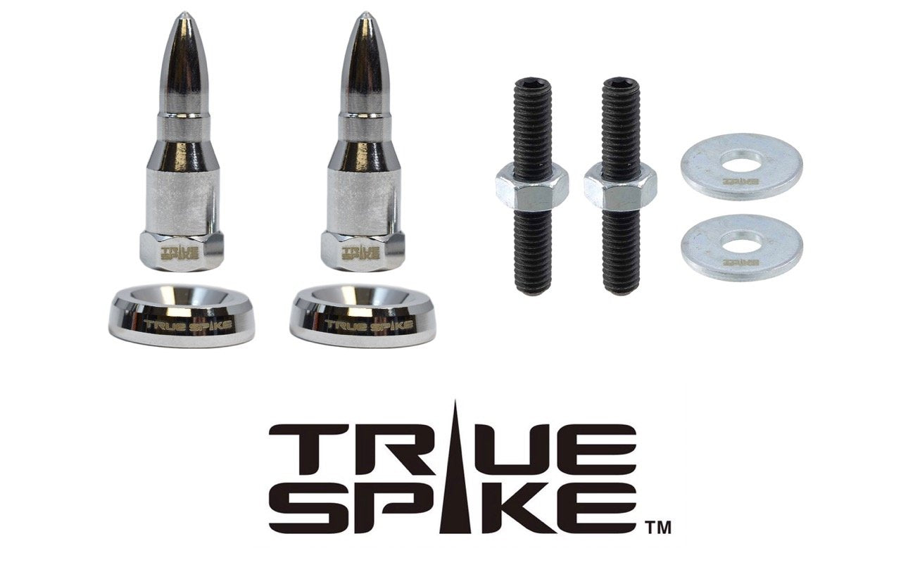 TRUE SPIKE License Plate Washer & Bullet Hardware Kit (4pc Set) LPH005/LPH006 - Tires and Engine Performance