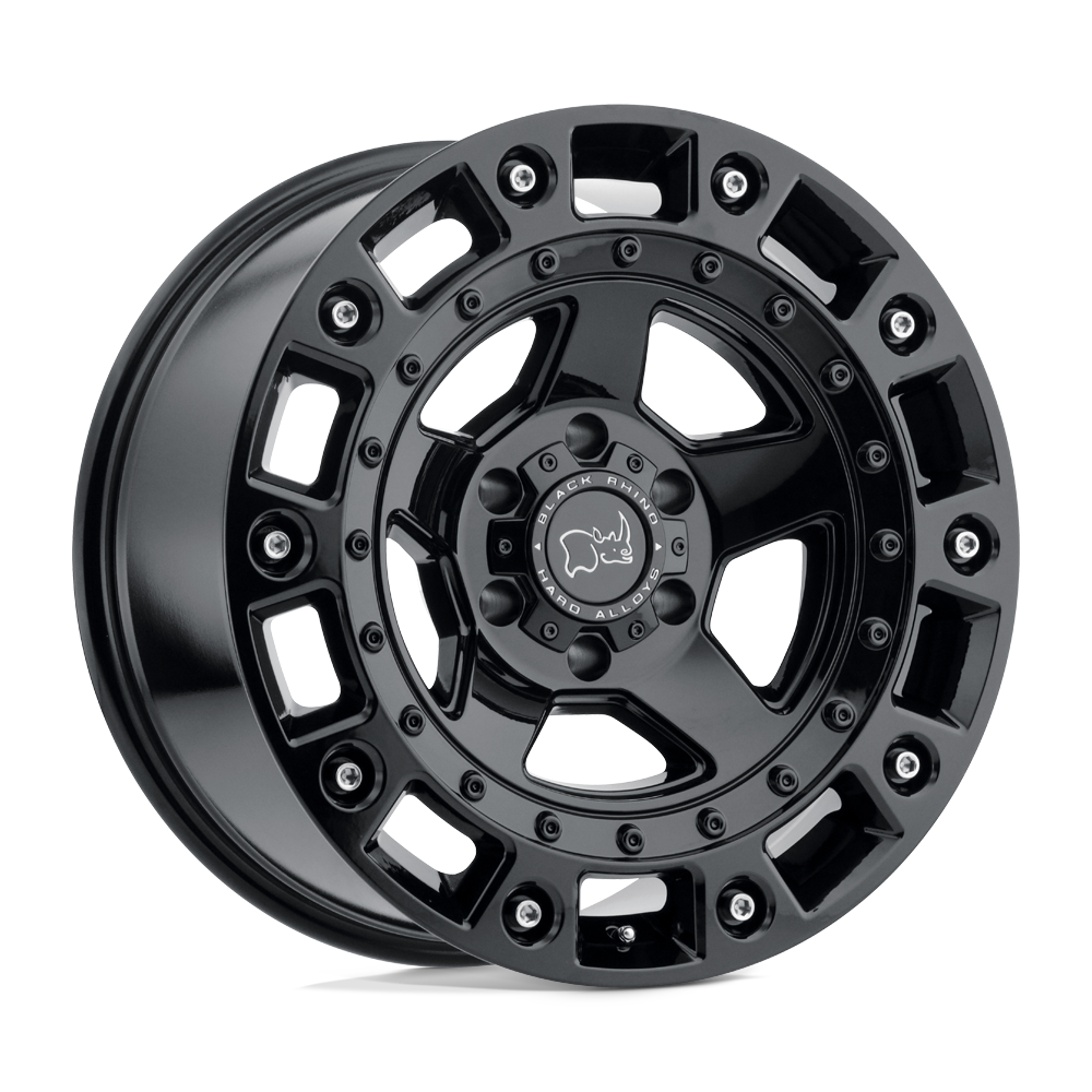 Black Rhino CINCO 20X9.5 12 5X150/5X150 GLOSS BLACK W/ STAINLESS BOLT