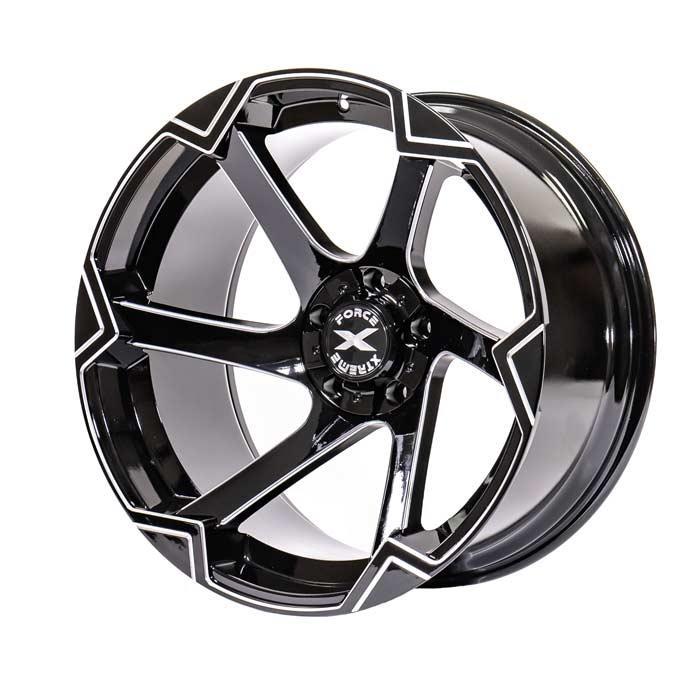 Xtreme Force XF-11 20x10 -25 6x139.7 (6x5.5)/6x135 Black and Milled - Tires and Engine Performance