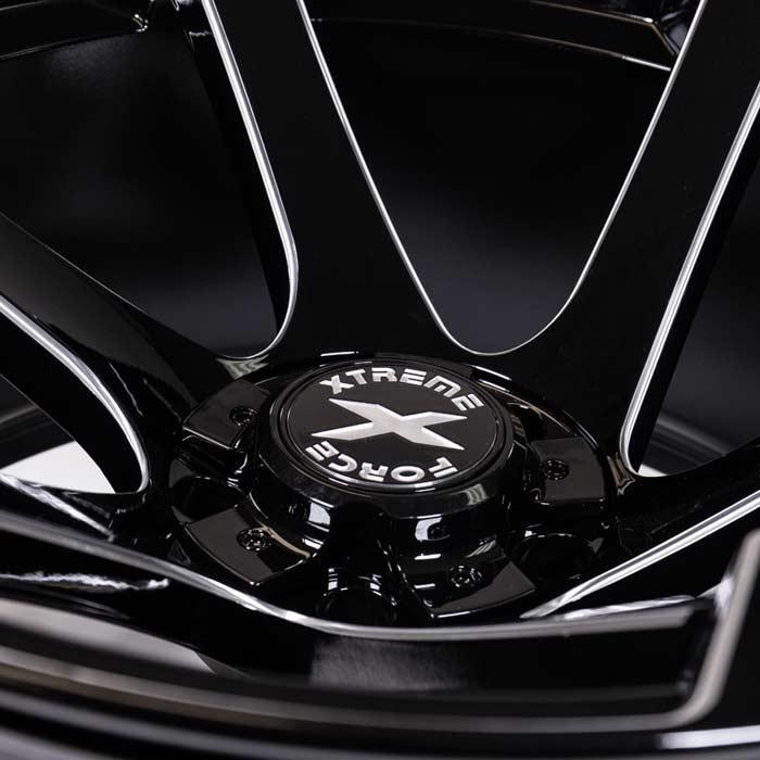 Xtreme Force XF-11 20x10 -25 5x127 (5x5)/5x139.7 (5x5.5) Black and Milled - Tires and Engine Performance