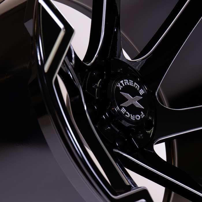 Xtreme Force XF-11 20x10 -25 5x127 (5x5)/5x139.7 (5x5.5) Black and Milled - Tires and Engine Performance