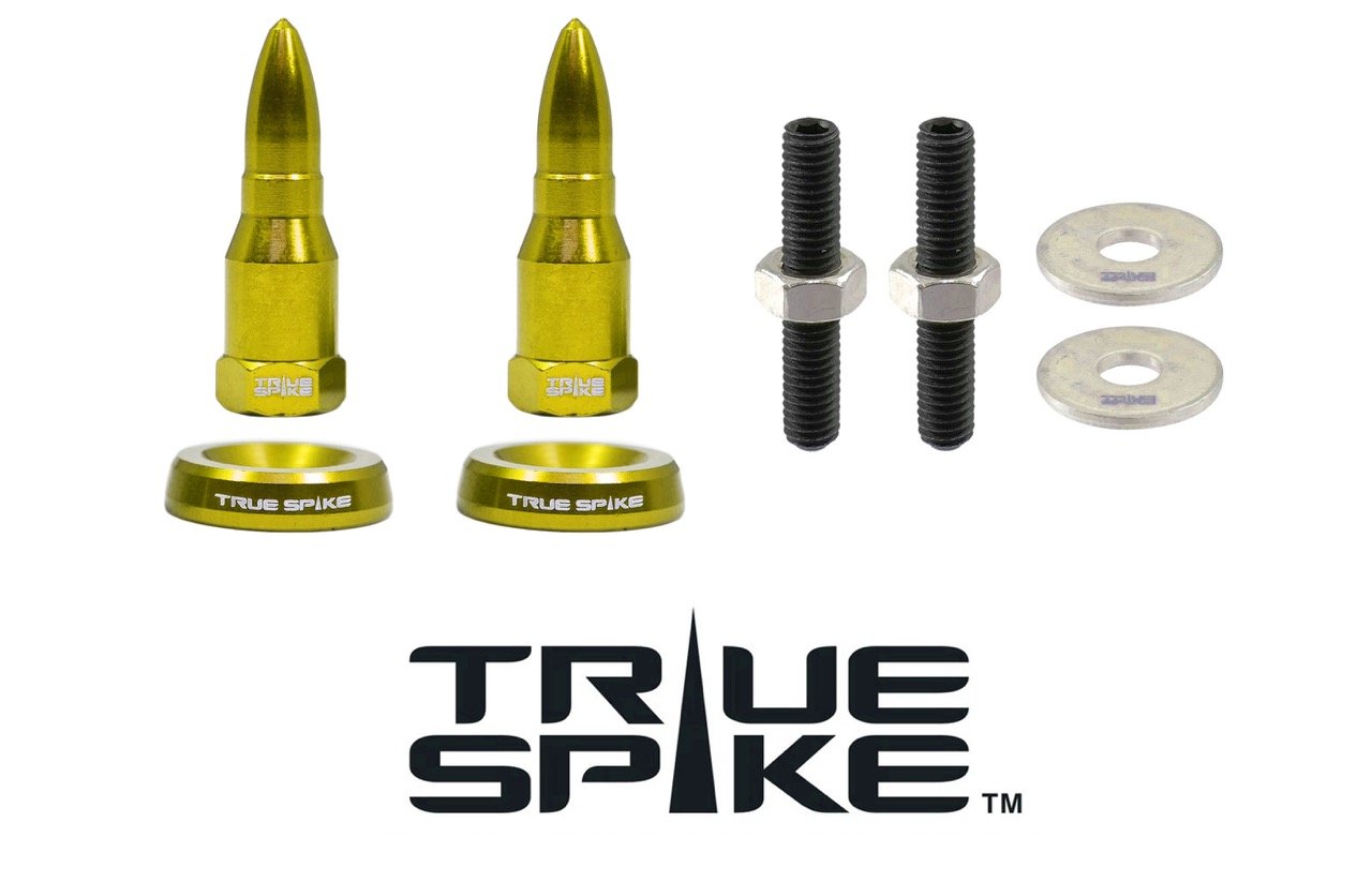 TRUE SPIKE License Plate Washer & Bullet Hardware Kit (4pc Set) LPH005/LPH006 - Tires and Engine Performance