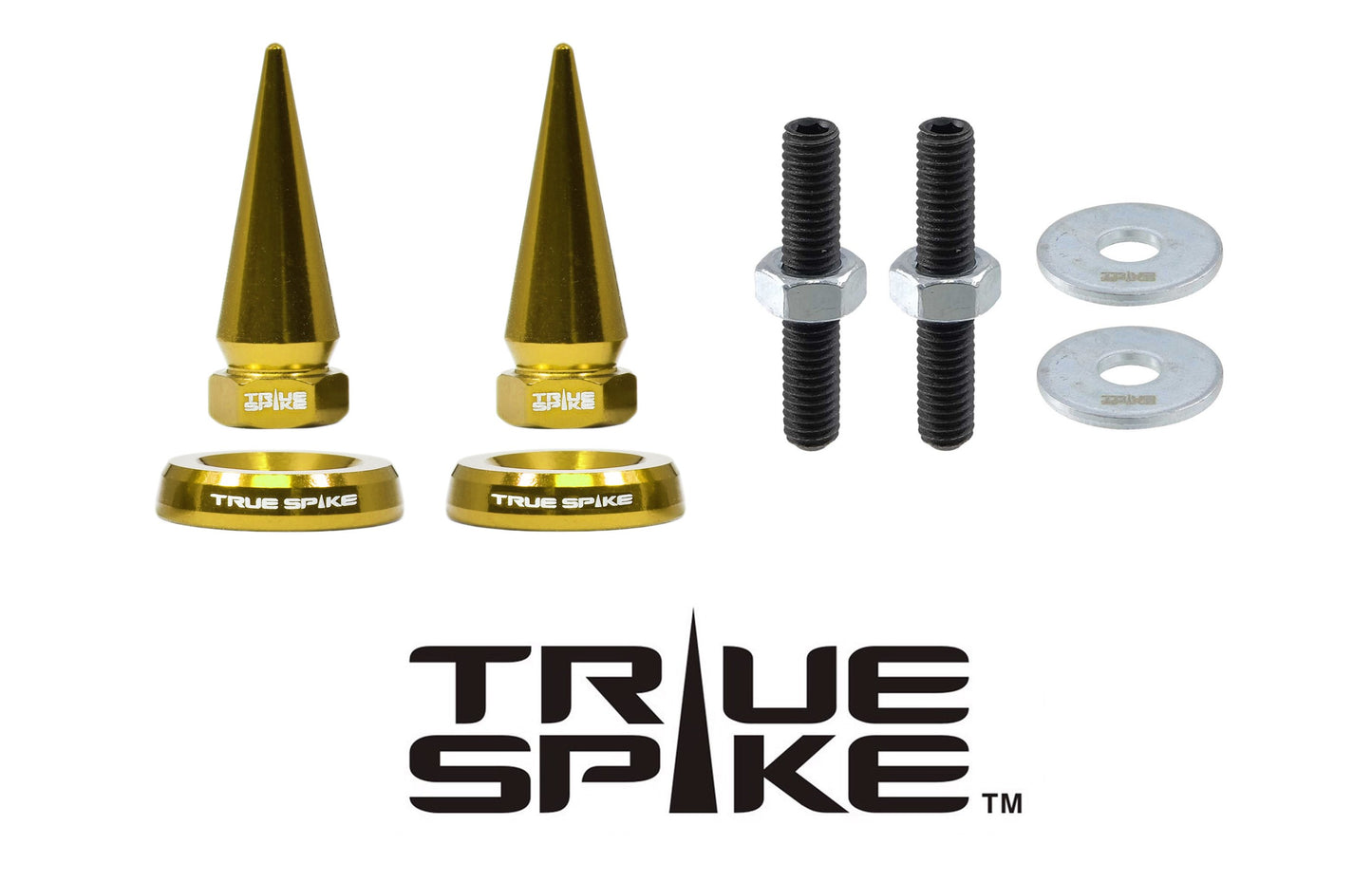 TRUE SPIKE License Plate Washer & Bullet Hardware Kit (4pc Set) LPH005/LPH006 - Tires and Engine Performance
