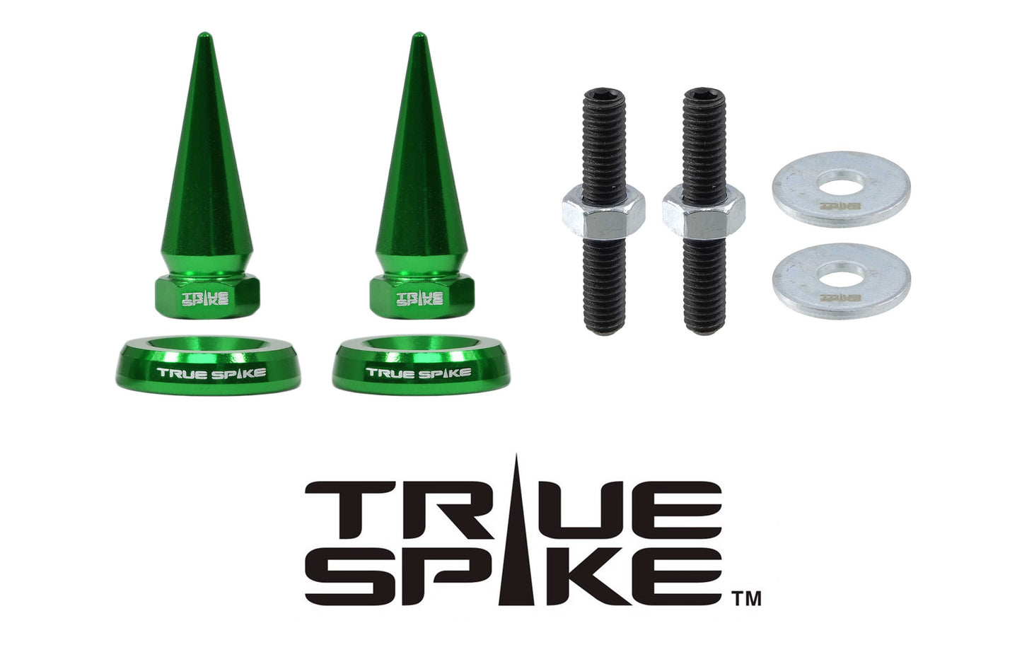 TRUE SPIKE License Plate Washer & Bullet Hardware Kit (4pc Set) LPH005/LPH006 - Tires and Engine Performance