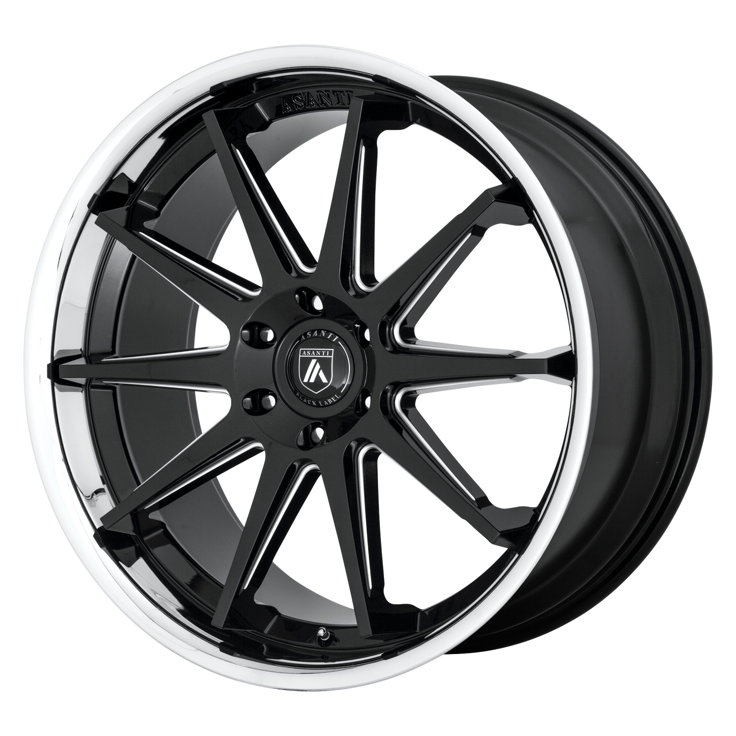 EMPEROR 24x10 6x135.00 GLOSS BLACK MILLED W/ CHROME LIP (30 mm) - Tires and Engine Performance