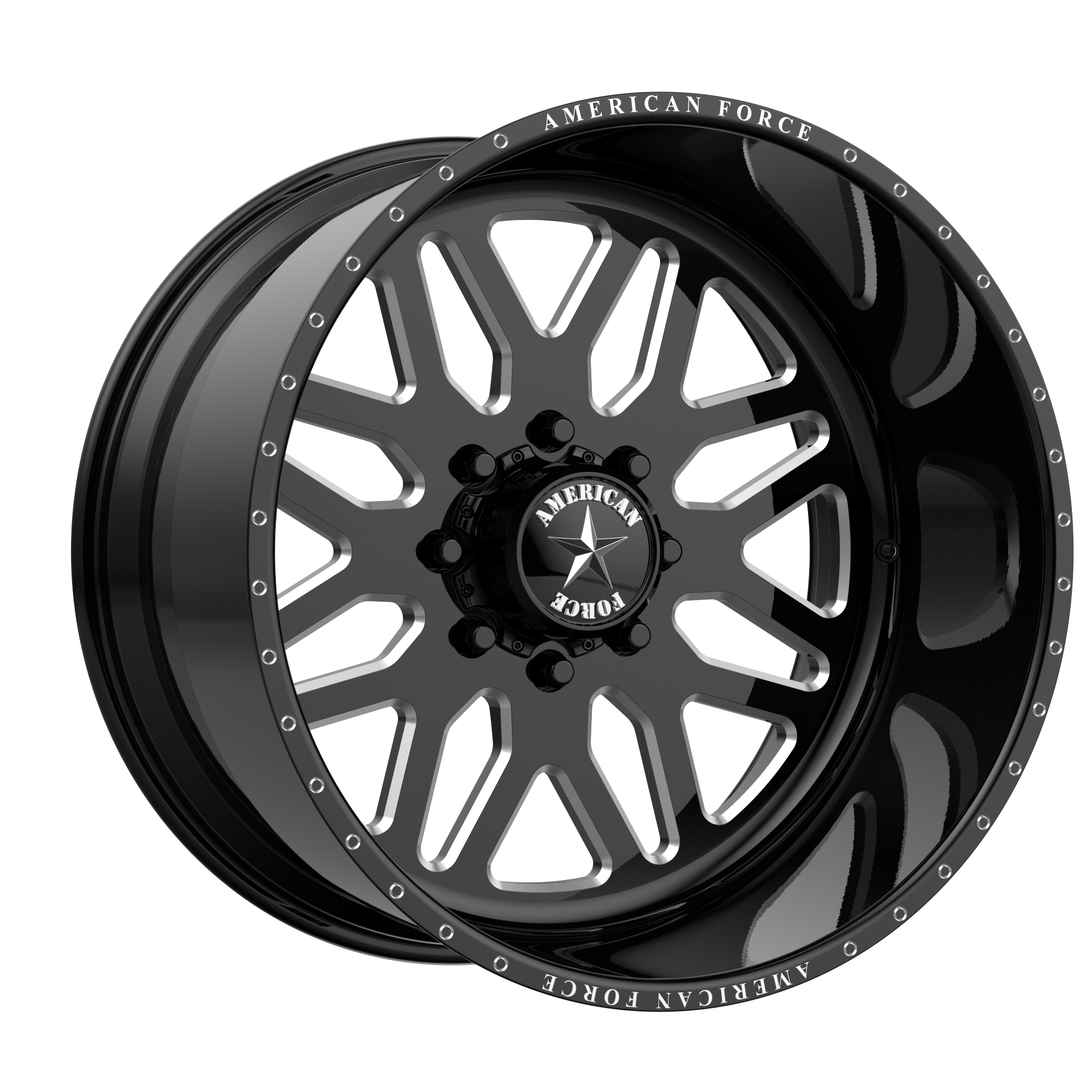 TRAX SS 24x12 8x180.00 GLOSS BLACK MACHINED (-40 mm) - Tires and Engine Performance