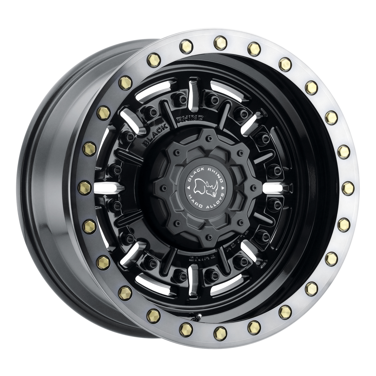 Black Rhino ABRAMS 17X9.5 -18 8X165.1/8X6.5 GLOSS GUN BLACK W/ MACHINED DARK TINT