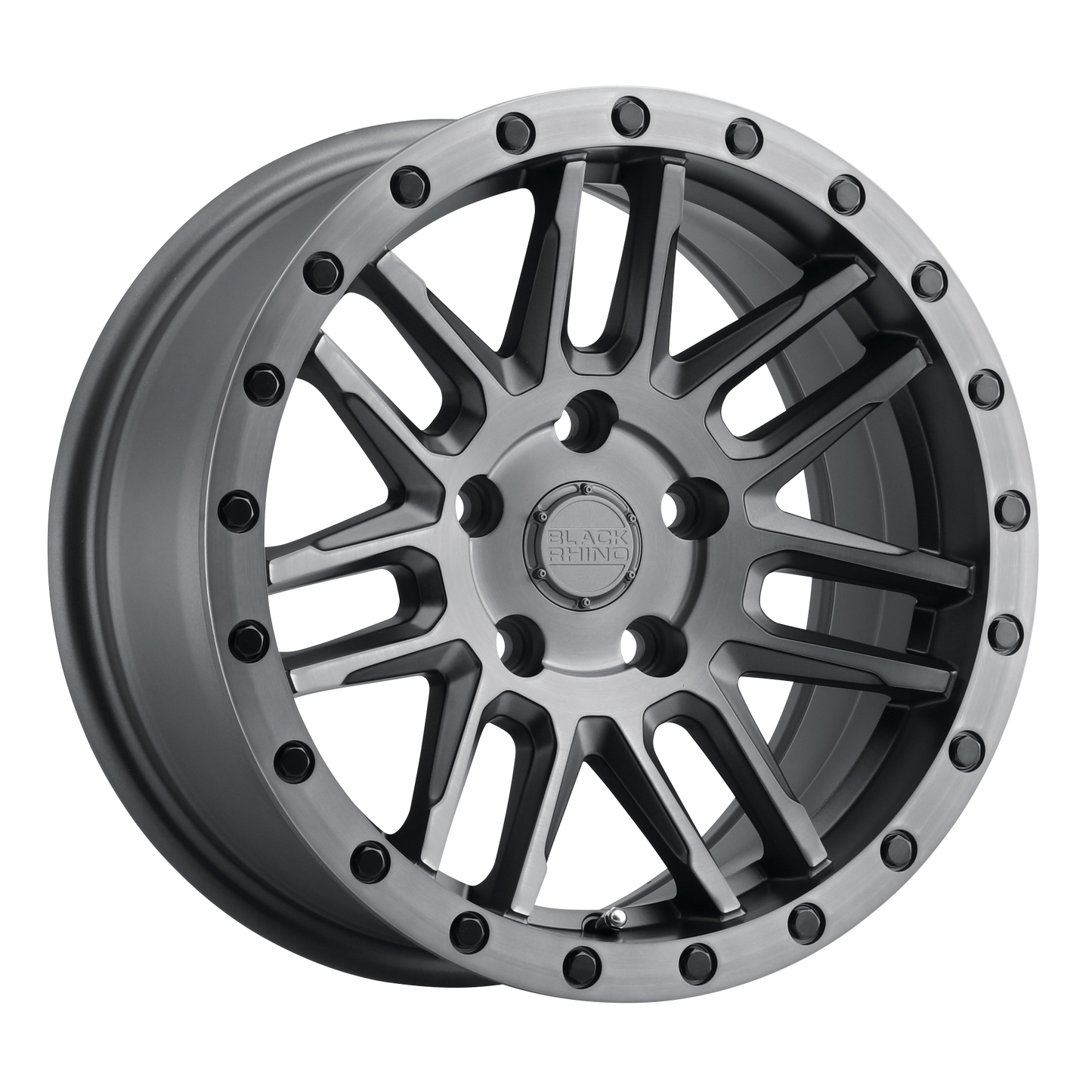 Black Rhino ARCHES 18X8 30 5X114.3/5X4.5 MATTE BRUSHED GUNMETAL W/ BLACK BOLTS
