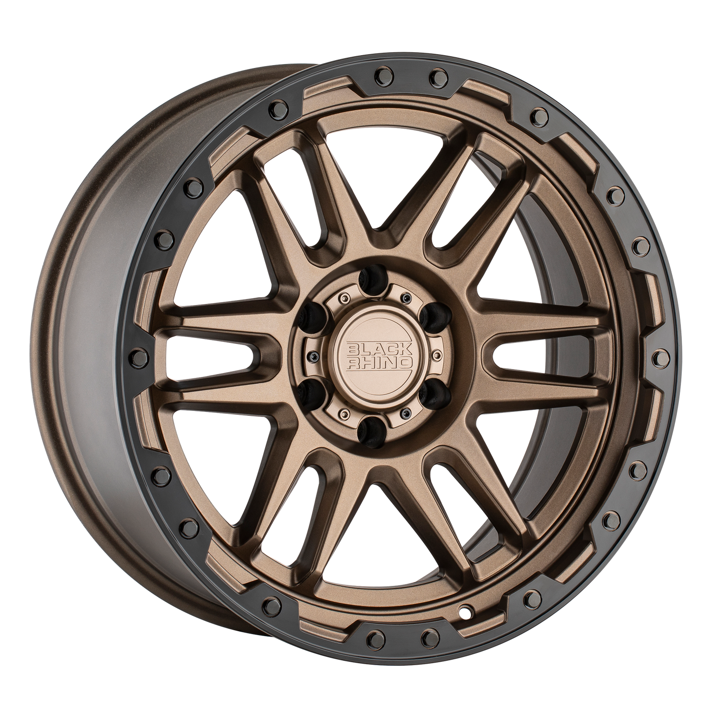 Black Rhino APACHE 17X8.5 -18 5X127/5X5.0 MATTE BRONZE W/ BLACK RING & BLACK BOLTS
