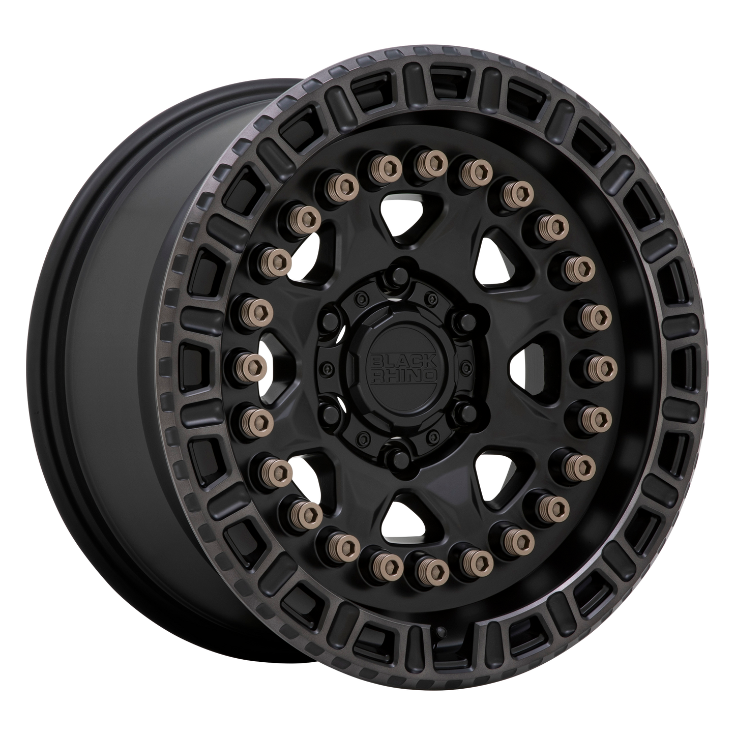 Black Rhino CARBINE 17X8.5 10 6X120/6X120 MATTE BLACK W/ MACHINED TINTED RING & BRONZE BOLTS