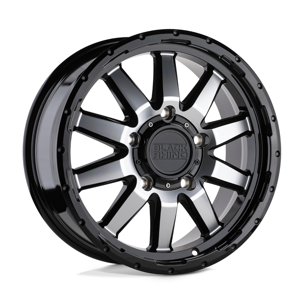 Black Rhino EXCURSION 16X7.5 45 6X139.7 GLOSS BLACK W/ MIRROR FACE