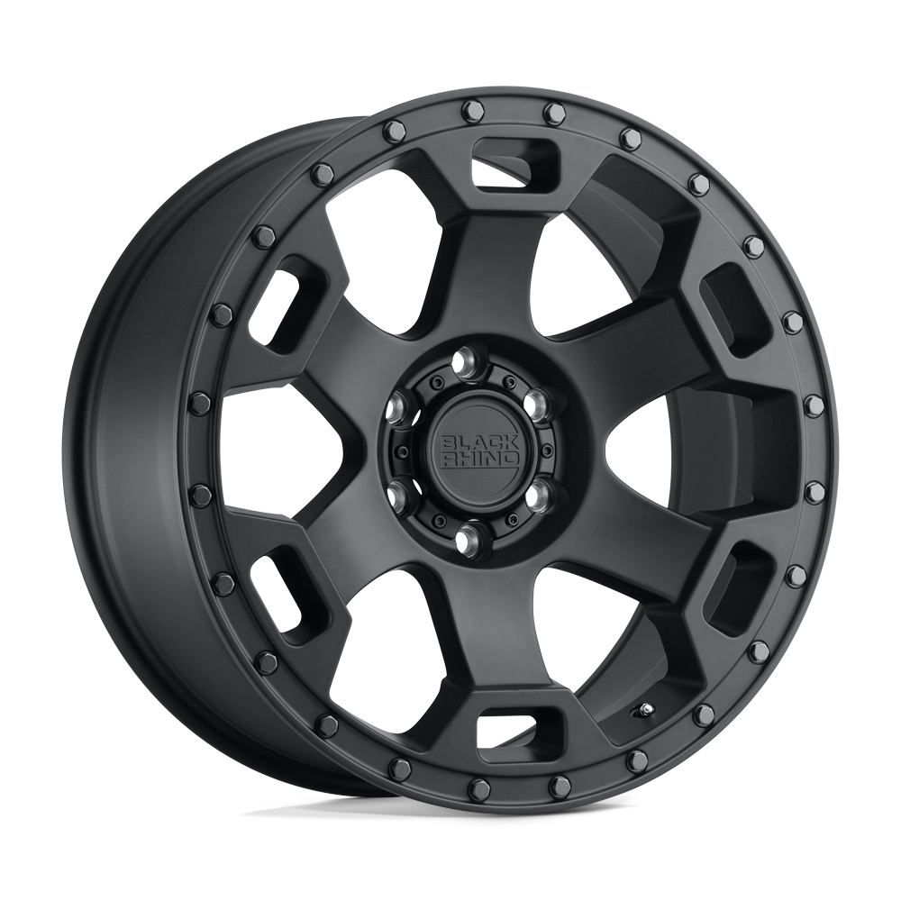 Black Rhino GAUNTLET 18X9 2 5X139.7/5X5.5 SEMI GLOSS BLACK W/ GUNMETAL BOLTS