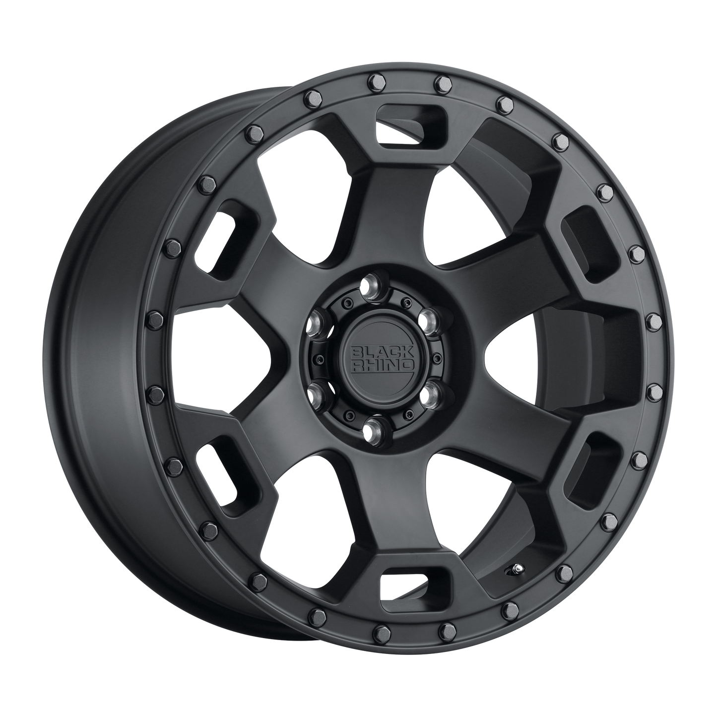 Black Rhino GAUNTLET 17X8.5 0 6X139.7/6X5.5 SEMI GLOSS BLACK W/ GUNMETAL BOLTS