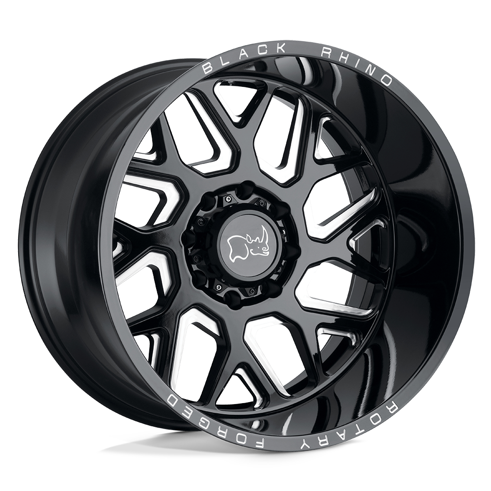 Black Rhino REAPER 22X14 -76 8X180/8X180 GLOSS BLACK & MILLED