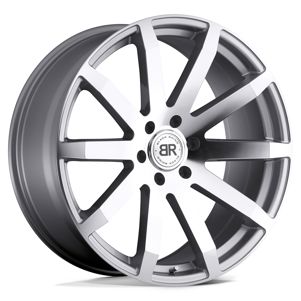Black Rhino TRAVERSE 24X10 35 6X135/6X135 SILVER W/ MACHINE-CUT FACE