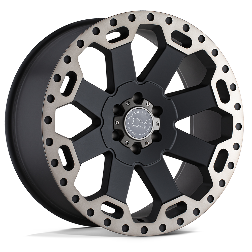 Black Rhino WARLORD 22X10 12 8X180/8X180 MATTE BLACK W/ MACHINED DARK TINT