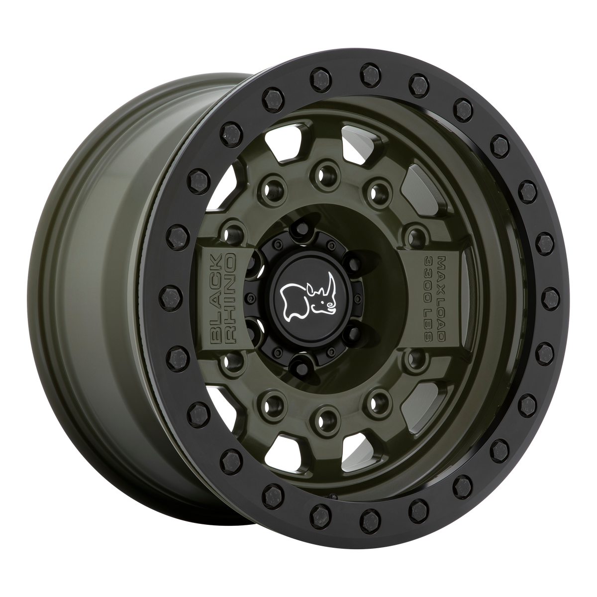 Black Rhino AVENGER BEADLOCK 17X8.5 -32 5X127/5X5.0 OLIVE DAB GREEN W/ BLACK HARDWARE