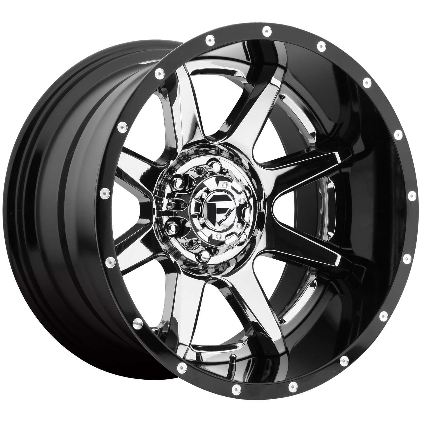 RAMPAGE 20x10 8x170.00 CHROME PLATED GLOSS BLACK LIP (-19 mm) - Tires and Engine Performance