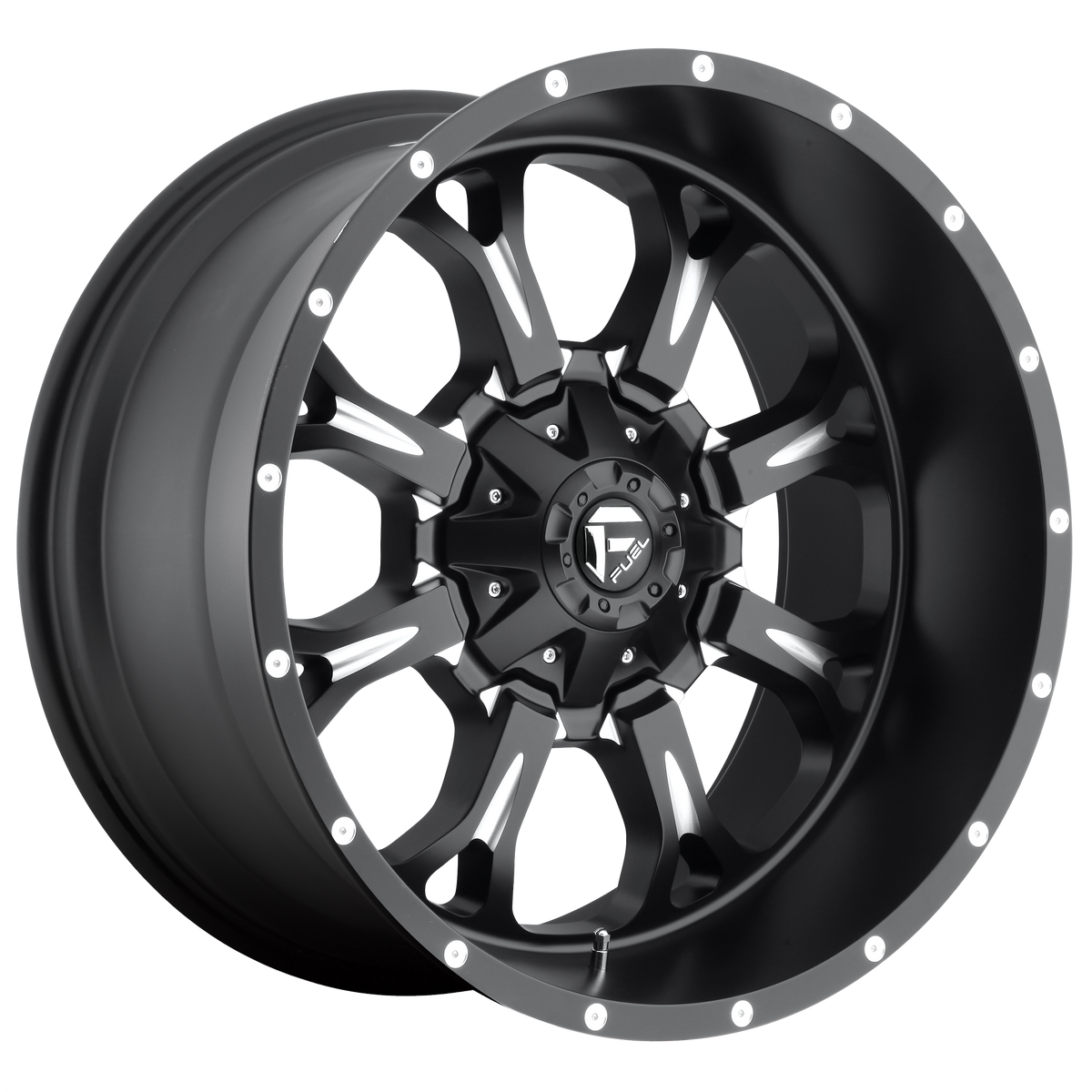KRANK 20x9 8x165.10 MATTE BLACK MILLED (1 mm) - Tires and Engine Performance